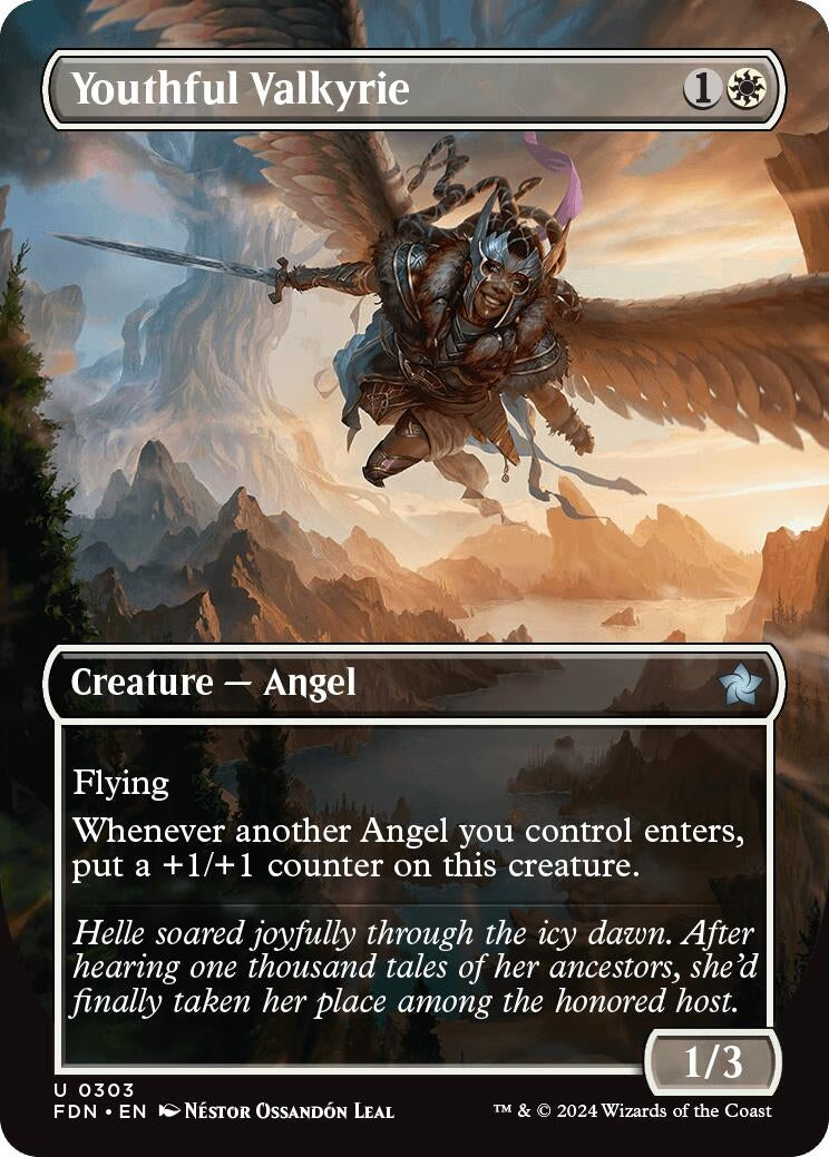 Image for Youthful Valkyrie (Borderless) (Foundations) (303) - Magic: The Gathering