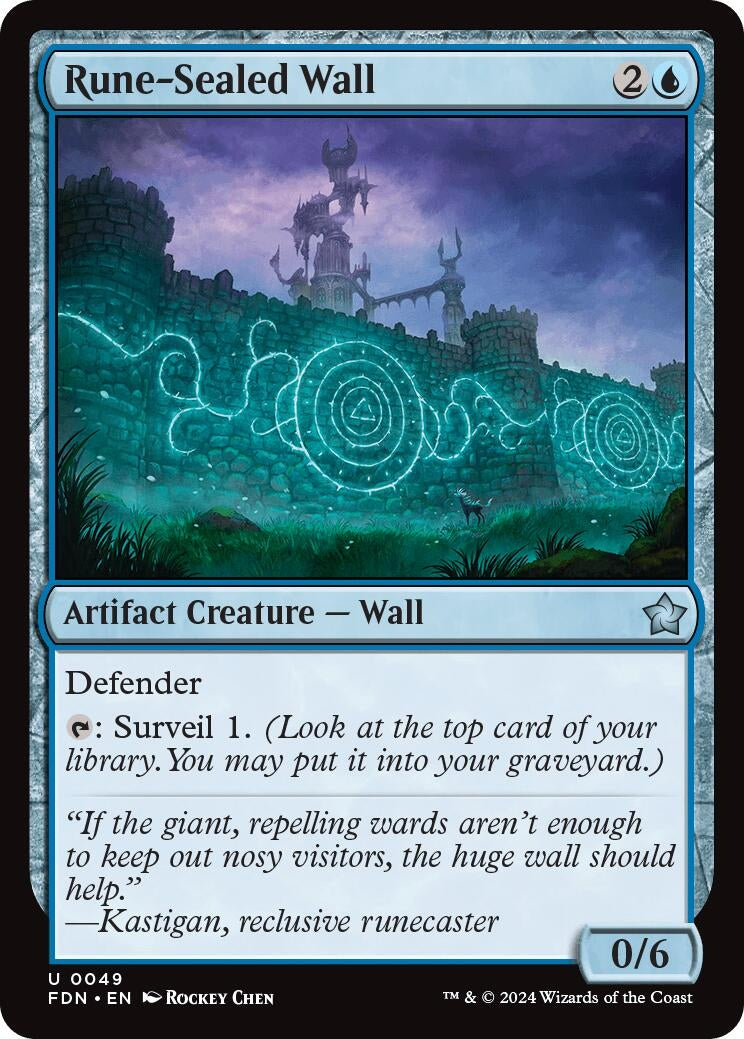 Image for Rune-Sealed Wall (Foundations) (49) - Magic: The Gathering