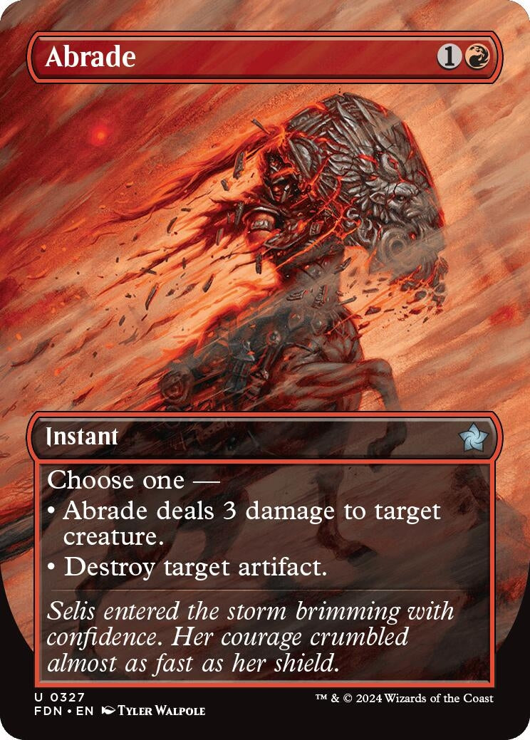 Image for Abrade (Borderless) (Foundations) (327) - Magic: The Gathering