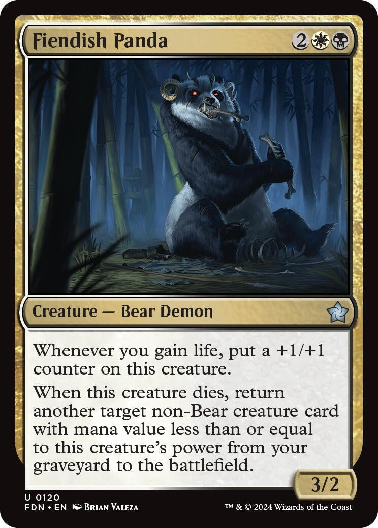 Image for Fiendish Panda (Foundations) (120) - Magic: The Gathering