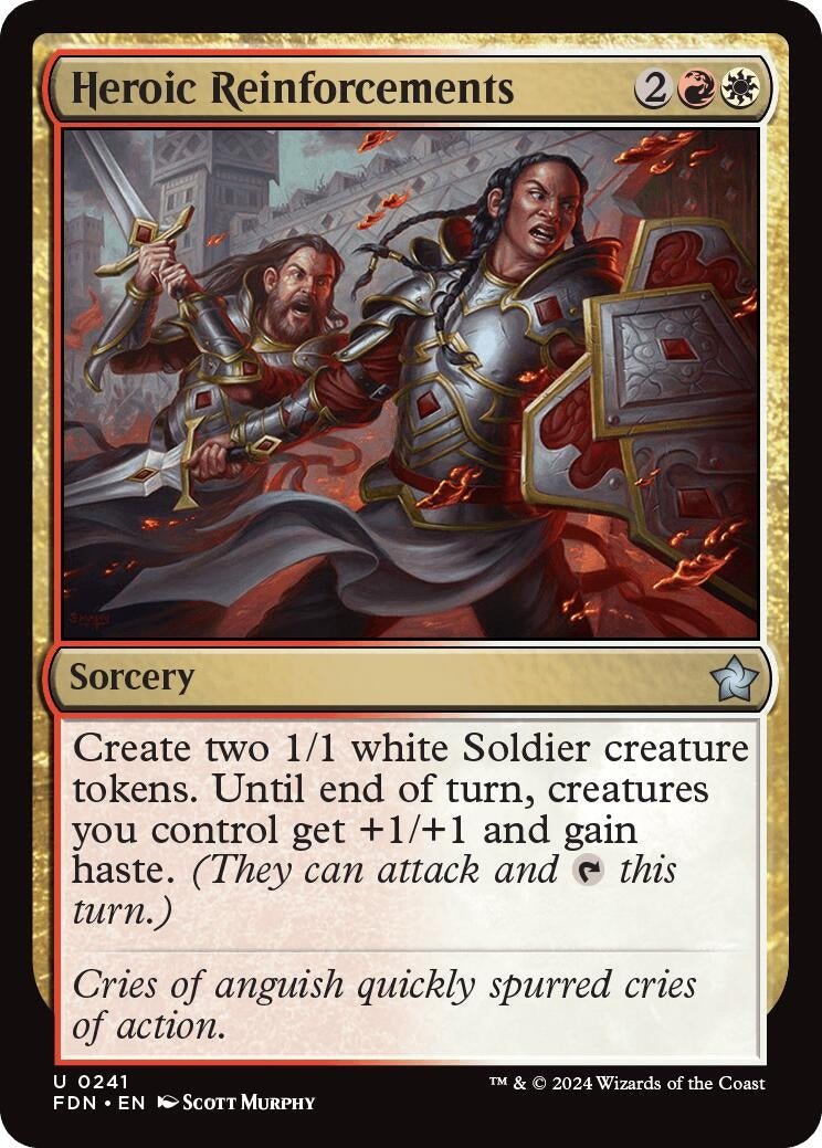 Image for Heroic Reinforcements (Foundations) (241) - Magic: The Gathering