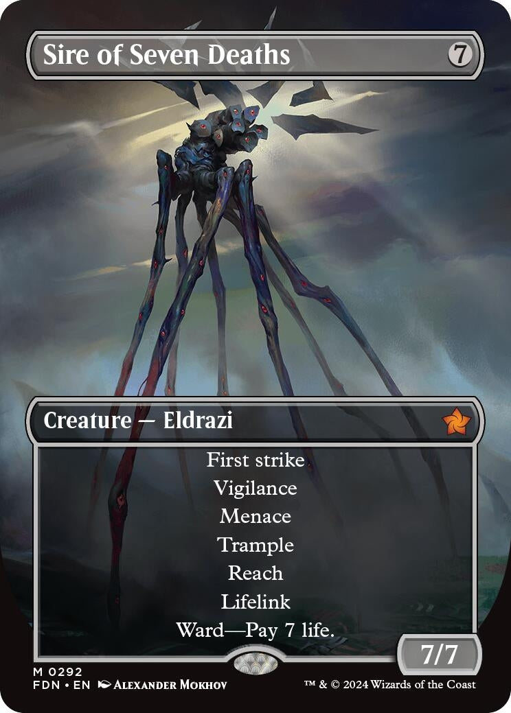 Image for Sire of Seven Deaths (Borderless) (Foundations) (292) - Magic: The Gathering