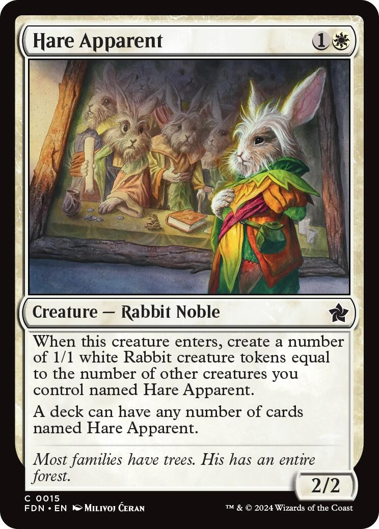 Image for Hare Apparent (Foundations) (15) - Magic: The Gathering