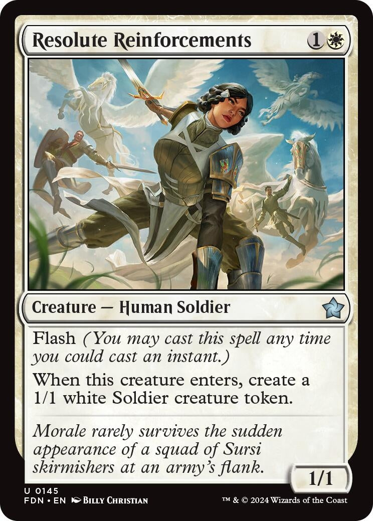 Image for Resolute Reinforcements (Foundations) (145) - Magic: The Gathering