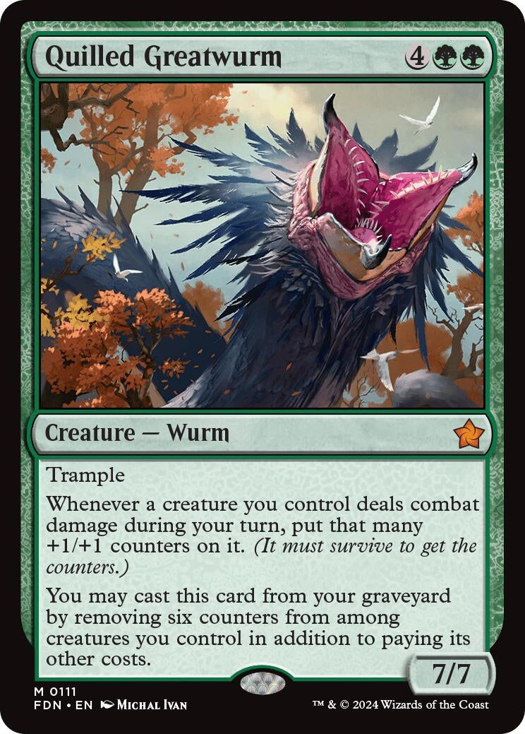 Image for Quilled Greatwurm (Foundations) (111) - Magic: The Gathering