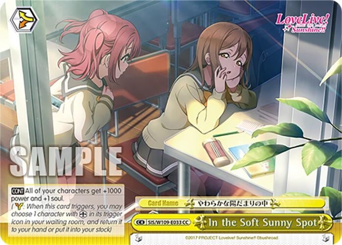 Image for In the Soft Sunny Spot (Love Live! School idol festival 2 MIRACLE LIVE!) (SIS/W109-E033 CC) - Weiss Schwarz
