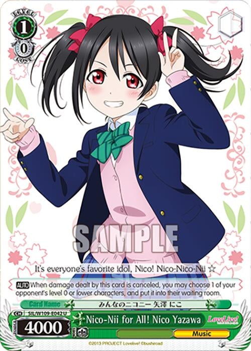 Image for Nico-Nii for All! Nico Yazawa (Love Live! School idol festival 2 MIRACLE LIVE!) (SIL/W109-E042 U) - Weiss Schwarz