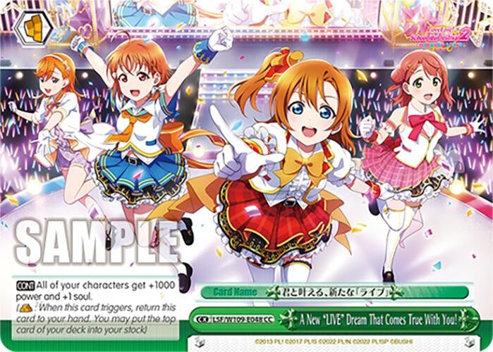 Image for A New "LIVE" Dream That Comes True With You! (Love Live! School idol festival 2 MIRACLE LIVE!) (LSF/W109-E048 CC) - Weiss Schwarz