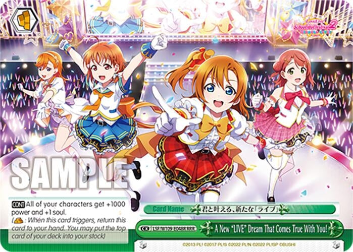 Image for A New "LIVE" Dream That Comes True With You! (RRR) (Love Live! School idol festival 2 MIRACLE LIVE!) (LSF/W109-E048R RRR) - Weiss Schwarz
