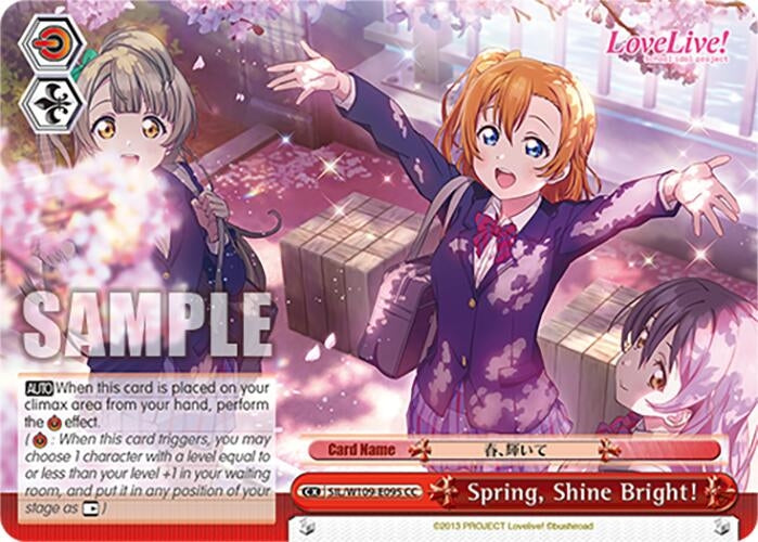 Image for Spring, Shine Bright! (Love Live! School idol festival 2 MIRACLE LIVE!) (SIL/W109-E095 CC) - Weiss Schwarz