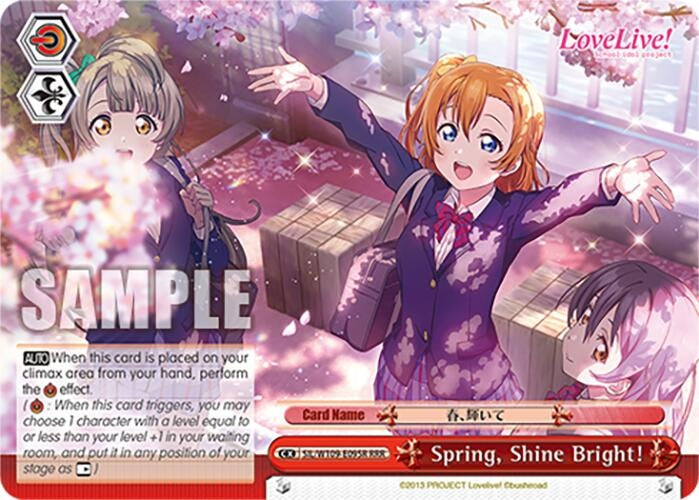 Image for Spring, Shine Bright! (RRR) (Love Live! School idol festival 2 MIRACLE LIVE!) (SIL/W109-E095R RRR) - Weiss Schwarz