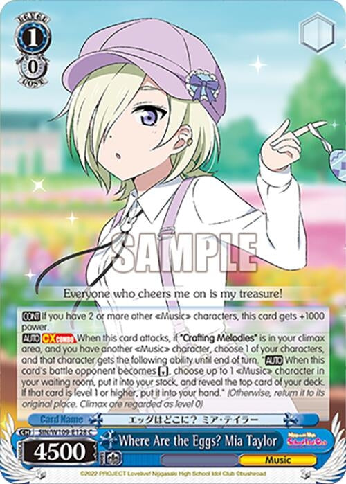 Image for Where Are the Eggs? Mia Taylor (Love Live! School idol festival 2 MIRACLE LIVE!) (SIN/W109-E128 C) - Weiss Schwarz