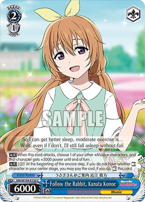 Image for Follow the Rabbit, Kanata Konoe (Love Live! School idol festival 2 MIRACLE LIVE!) (SIN/W109-E132 C) - Weiss Schwarz