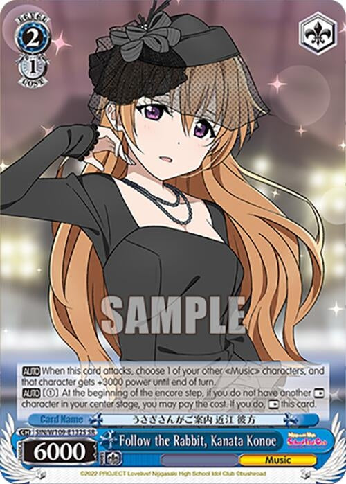 Image for Follow the Rabbit, Kanata Konoe (SR) (Love Live! School idol festival 2 MIRACLE LIVE!) (SIN/W109-E132S SR) - Weiss Schwarz