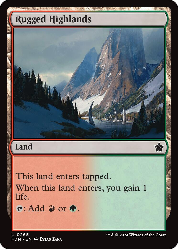 Image for Rugged Highlands (Foundations) (265) - Magic: The Gathering