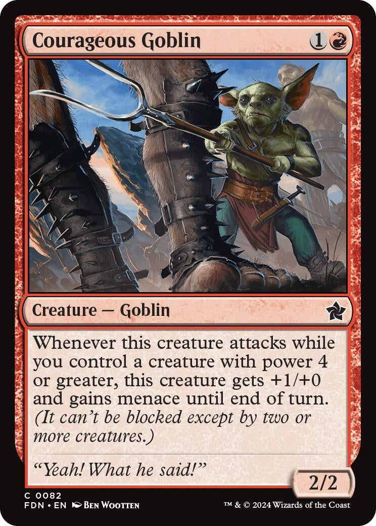 Image for Courageous Goblin (Foundations) (82) - Magic: The Gathering
