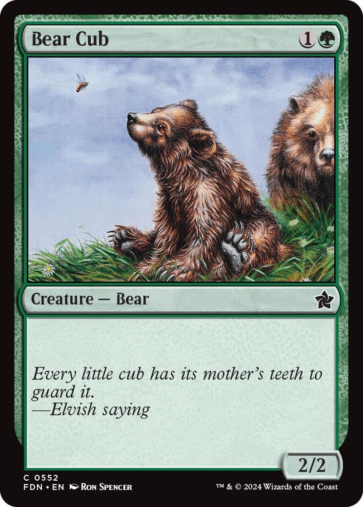 Image for Bear Cub (Foundations) (552) - Magic: The Gathering