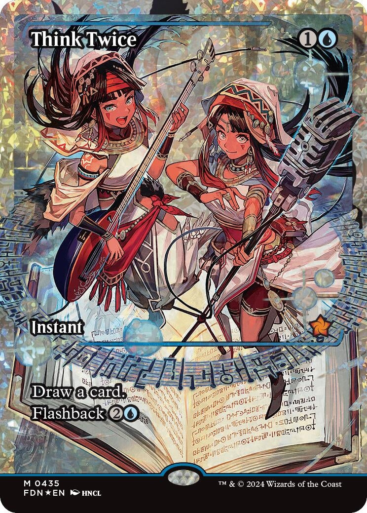 Image for Think Twice (Showcase) (Fracture Foil) (Foundations) (435) - Magic: The Gathering