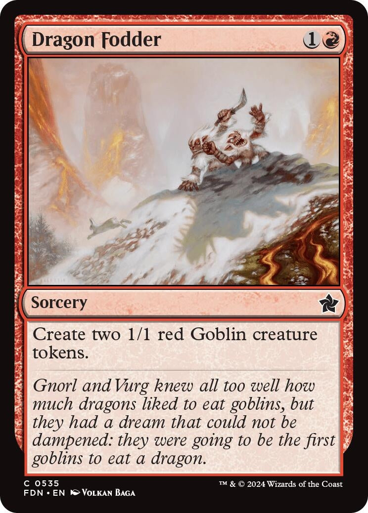 Image for Dragon Fodder (Foundations) (535) - Magic: The Gathering
