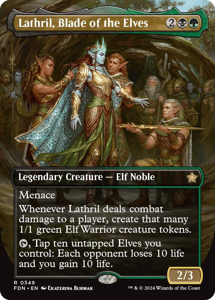 Image for Lathril, Blade of the Elves (Borderless) (Foundations) (349) - Magic: The Gathering