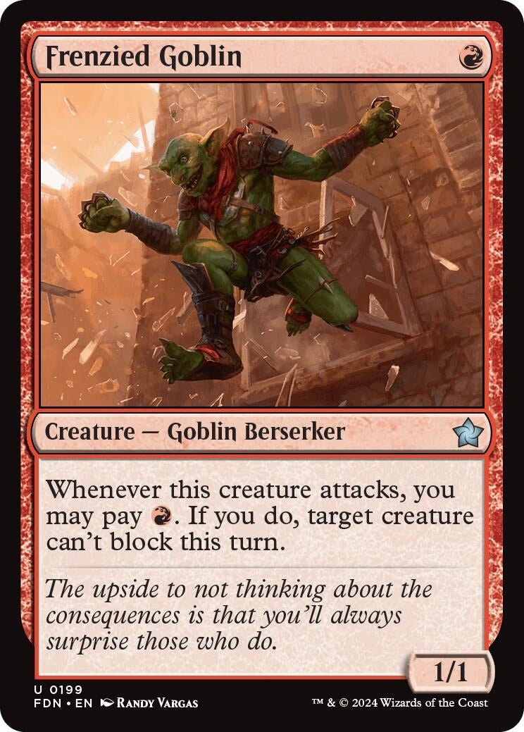 Image for Frenzied Goblin (Foundations) (199) - Magic: The Gathering