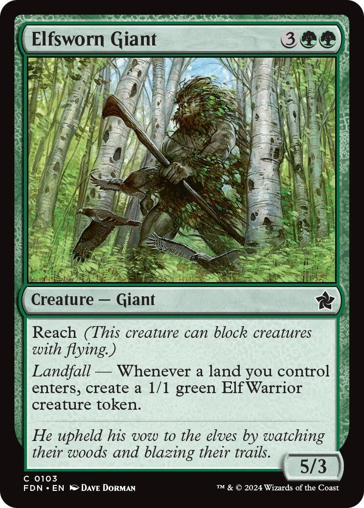 Image for Elfsworn Giant (Foundations) (103) - Magic: The Gathering