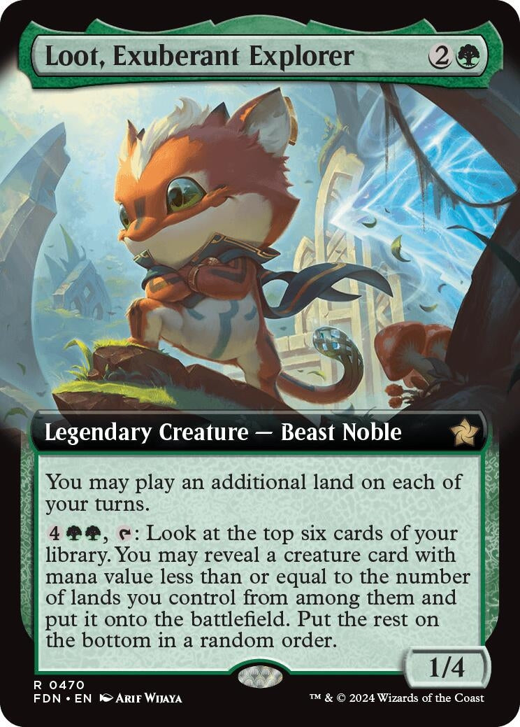 Image for Loot, Exuberant Explorer (Extended Art) (Foundations) (470) - Magic: The Gathering