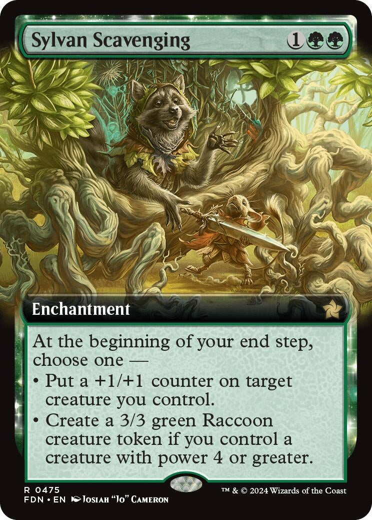 Image for Sylvan Scavenging (Extended Art) (Foundations) (475) - Magic: The Gathering