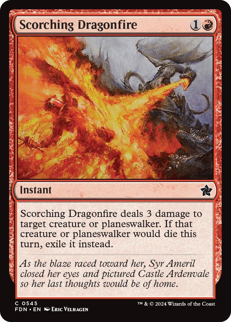 Image for Scorching Dragonfire (Foundations) (545) - Magic: The Gathering