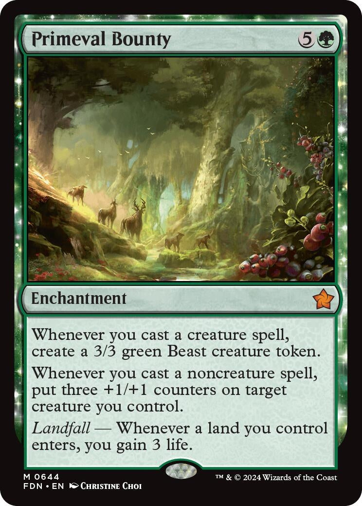 Image for Primeval Bounty (Foundations) (644) - Magic: The Gathering