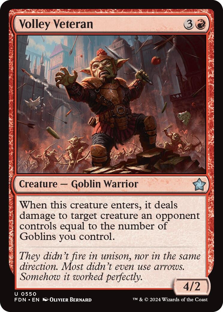 Image for Volley Veteran (Foundations) (550) - Magic: The Gathering