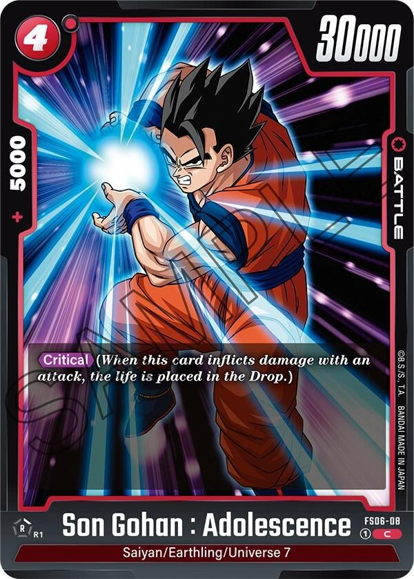 Image for Son Gohan : Adolescence (Starter Deck 6: Son Goku (Mini)) (FS06-08) - Dragon Ball Super: Fusion World