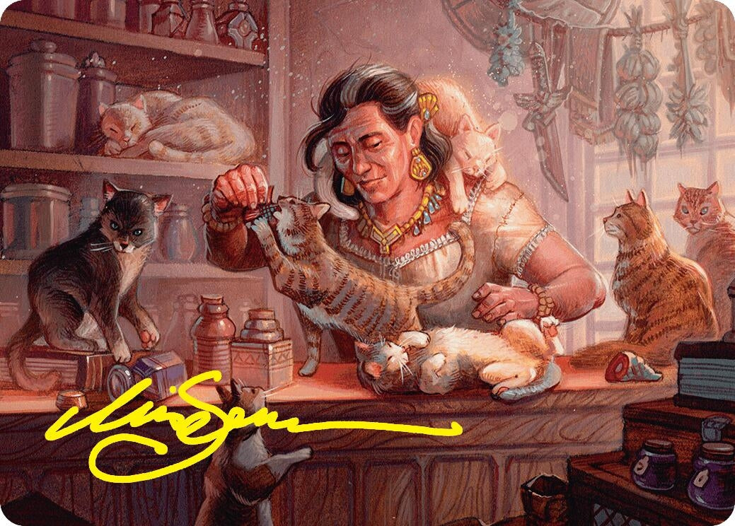 Image for Cat Collector Art Card (1/54) (Gold-Stamped Signature) (Art Series: Foundations) (1) - Magic: The Gathering
