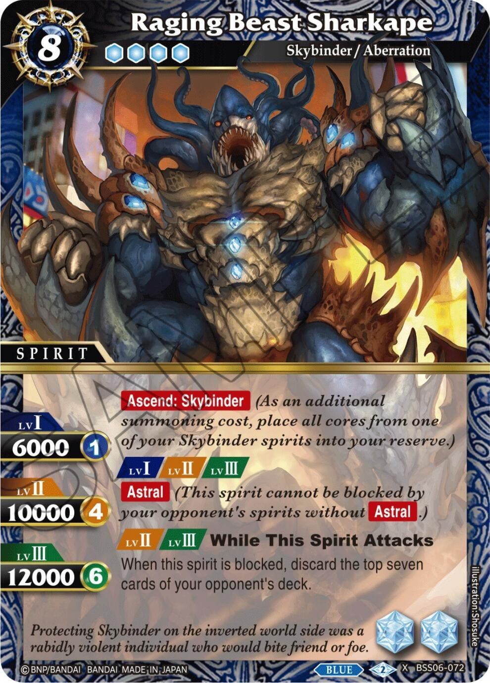Image for Raging Beast Sharkape (Generational Link) (BSS06-072) - Battle Spirits Saga
