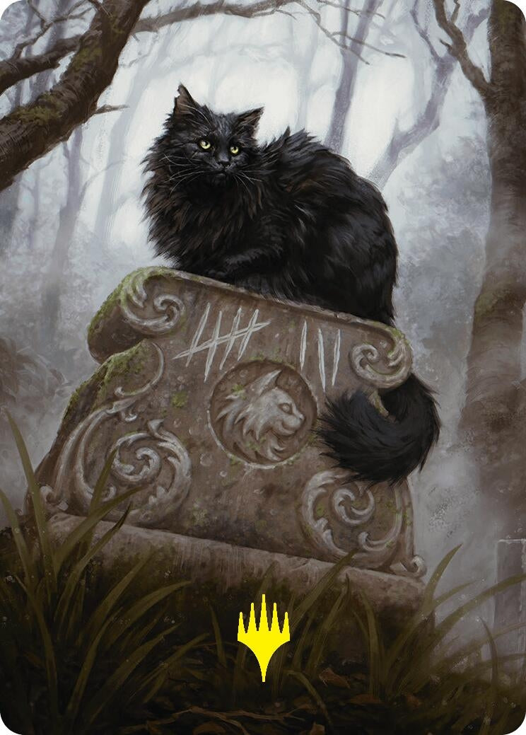 Image for Nine-Lives Familiar 2 Art Card (36/54) (Gold-Stamped Planeswalker Symbol) (Art Series: Foundations) (36) - Magic: The Gathering