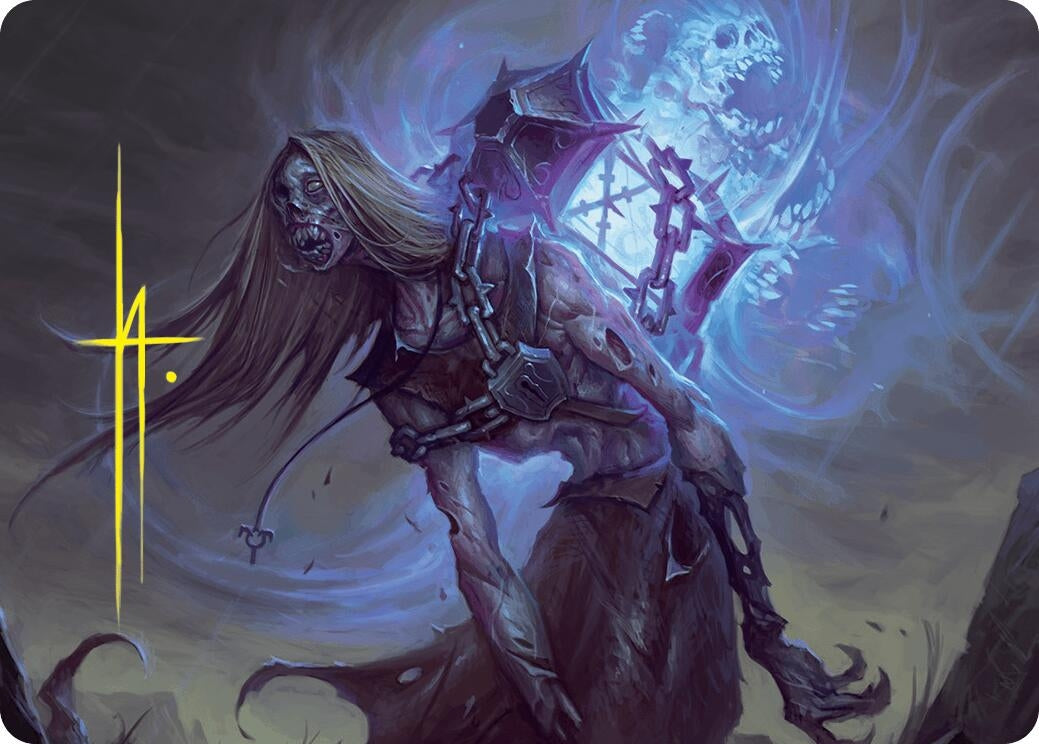 Image for Soul-Shackled Zombie Art Card (9/54) (Gold-Stamped Signature) (Art Series: Foundations) (9) - Magic: The Gathering