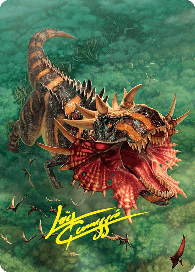 Image for Gigantosaurus Art Card (53/54) (Gold-Stamped Signature) (Art Series: Foundations) (53) - Magic: The Gathering
