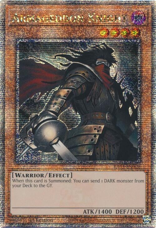 Image for Armageddon Knight (Quarter Century Secret Rare) (Quarter Century Bonanza) (RA03-EN002) - YuGiOh