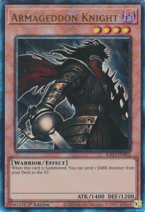 Image for Armageddon Knight (PUR) (Quarter Century Bonanza) (RA03-EN002) - YuGiOh