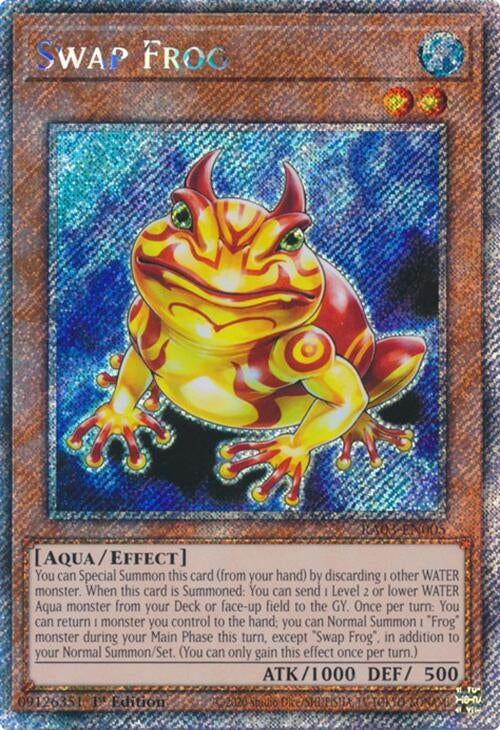 Image for Swap Frog (Platinum Secret Rare) (Quarter Century Bonanza) (RA03-EN005) - YuGiOh