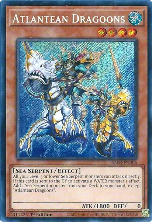 Image for Atlantean Dragoons (Secret Rare) (Quarter Century Bonanza) (RA03-EN006) - YuGiOh