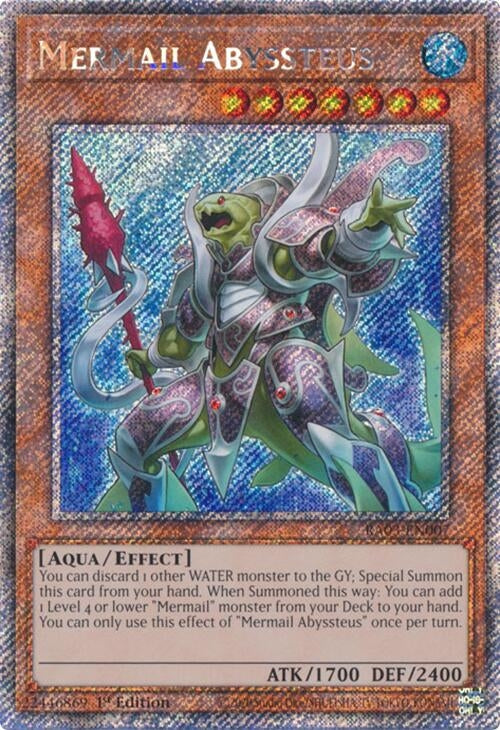 Image for Mermail Abyssteus (Platinum Secret Rare) (Quarter Century Bonanza) (RA03-EN007) - YuGiOh