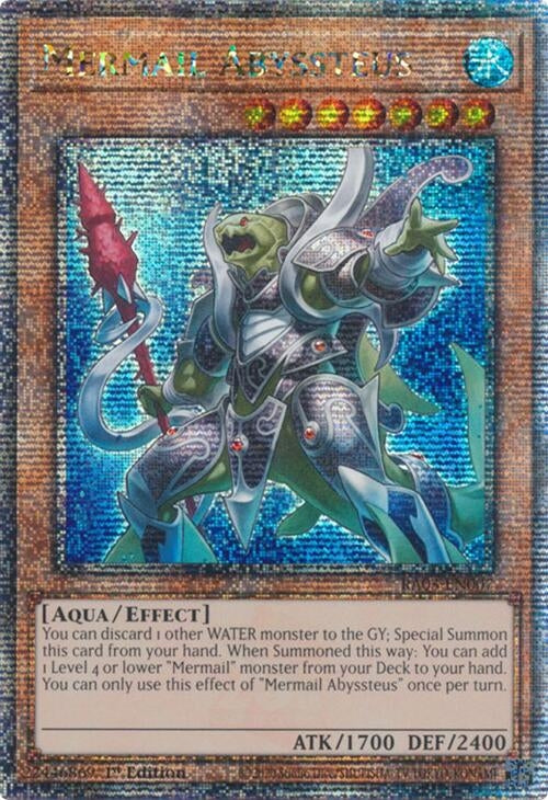 Image for Mermail Abyssteus (Quarter Century Secret Rare) (Quarter Century Bonanza) (RA03-EN007) - YuGiOh