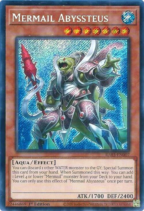 Image for Mermail Abyssteus (Secret Rare) (Quarter Century Bonanza) (RA03-EN007) - YuGiOh