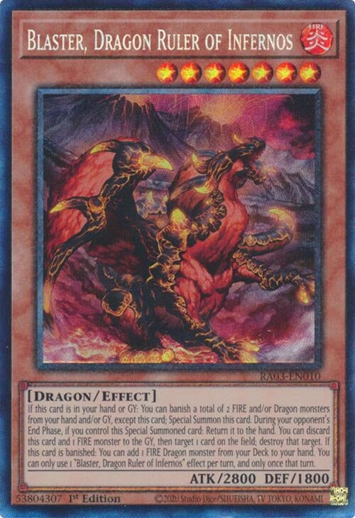Image for Blaster, Dragon Ruler of Infernos (PCR) (Quarter Century Bonanza) (RA03-EN010) - YuGiOh