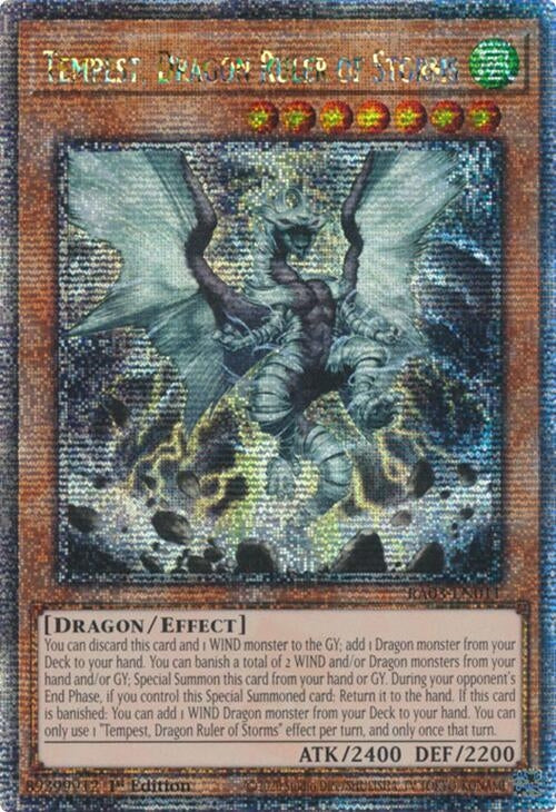 Image for Tempest, Dragon Ruler of Storms (Quarter Century Secret Rare) (Quarter Century Bonanza) (RA03-EN011) - YuGiOh