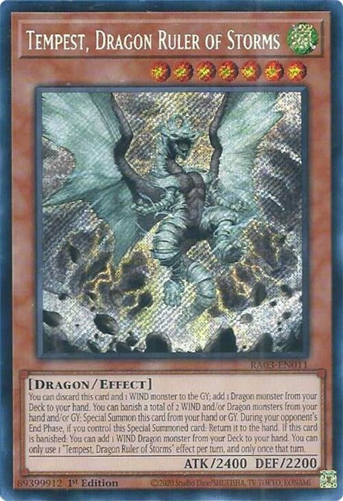 Image for Tempest, Dragon Ruler of Storms (Secret Rare) (Quarter Century Bonanza) (RA03-EN011) - YuGiOh