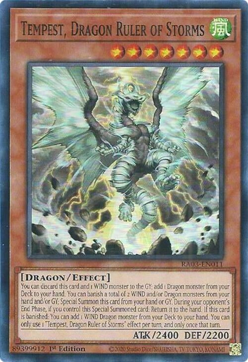 Image for Tempest, Dragon Ruler of Storms (Quarter Century Bonanza) (RA03-EN011) - YuGiOh