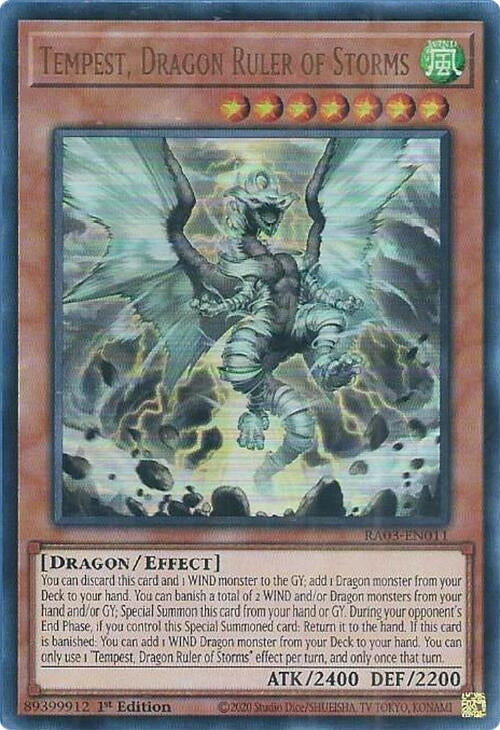 Image for Tempest, Dragon Ruler of Storms (UR) (Quarter Century Bonanza) (RA03-EN011) - YuGiOh