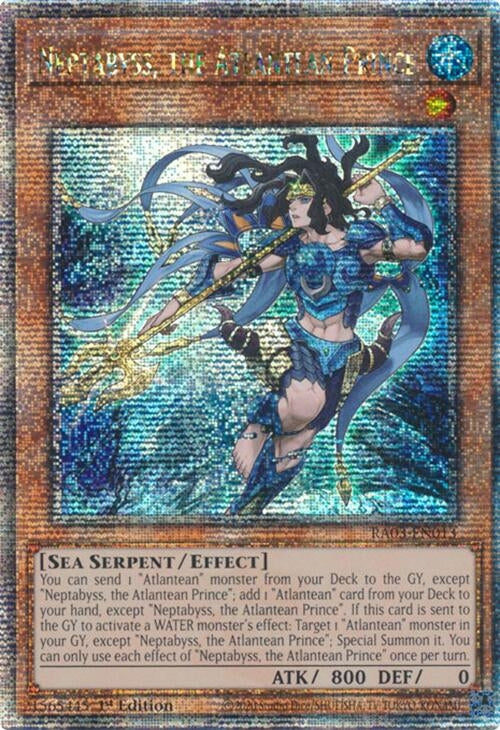 Image for Neptabyss, the Atlantean Prince (Quarter Century Secret Rare) (Quarter Century Bonanza) (RA03-EN013) - YuGiOh